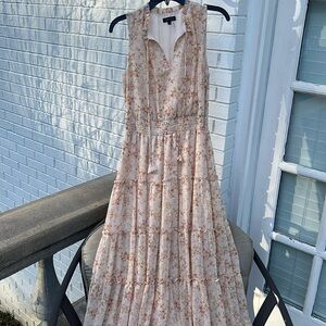 Women’s 1 State dress, size small, color cream and pale pink floral long dress.